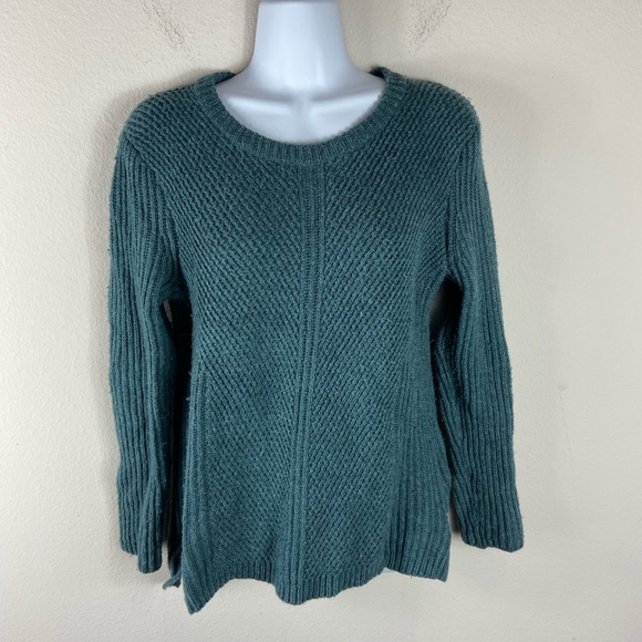 3/$20 Madewell Hexcomb Texured Heather Spruce Knit - Picture 2 of 5